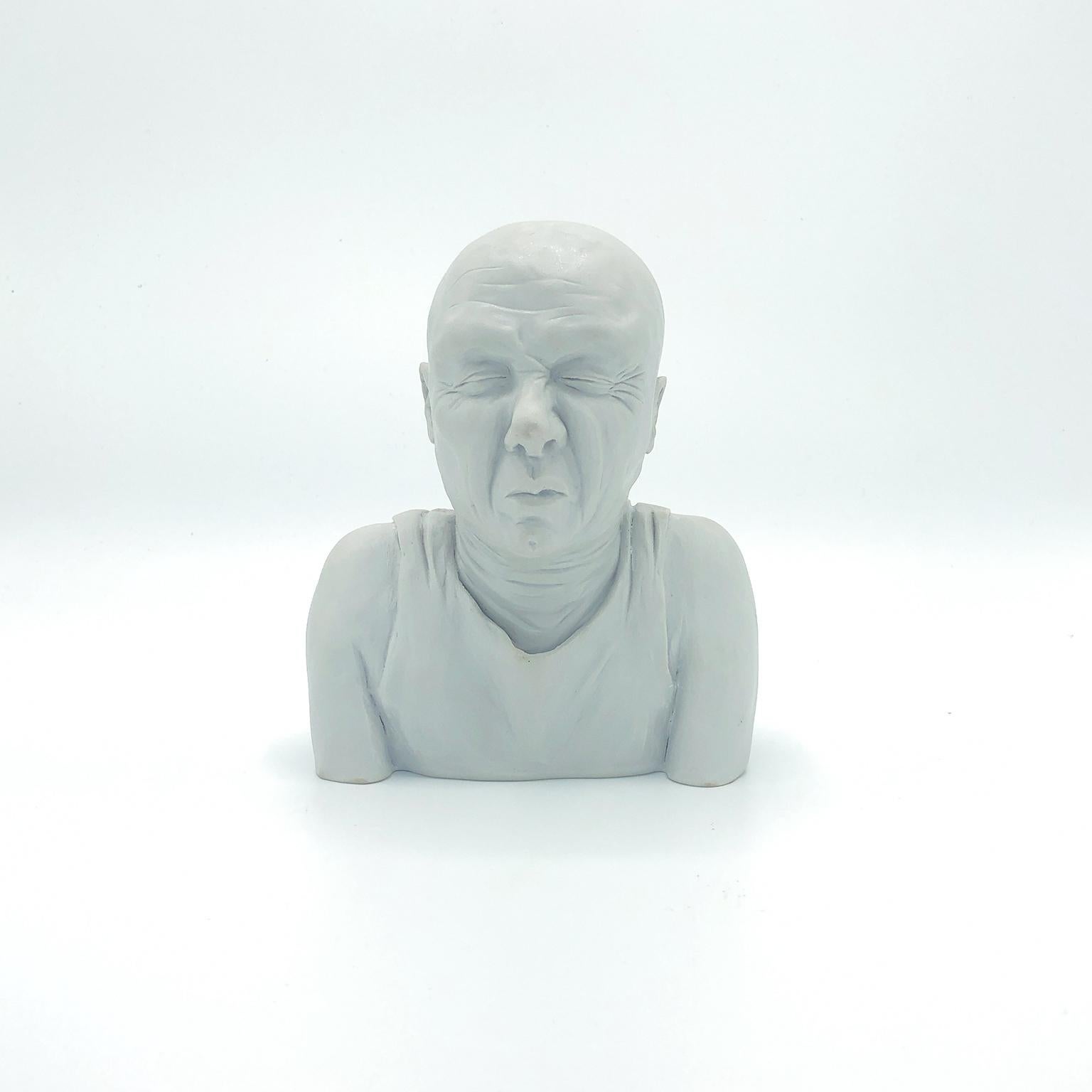 Ann Dierckx Figurative Sculpture - Male Marble Resin Hyper Realist Sculpture - FX 2B