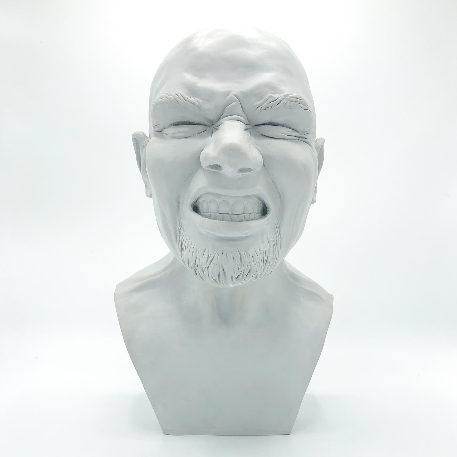 Ann Dierckx Figurative Sculpture - Male Marble Resin Hyper Realist Sculpture - FX 3