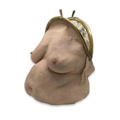 Nude Female Figurative Latex Contemporary Object - Breast Bag IV