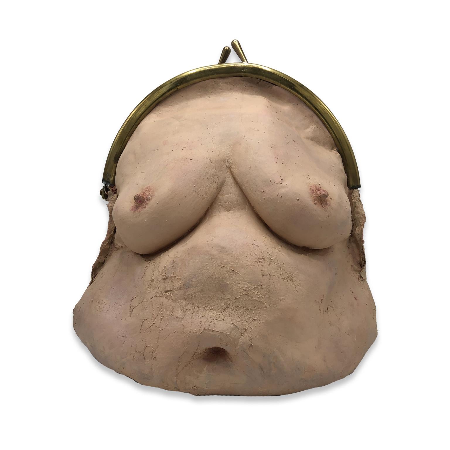 Miriam Meulepas Nude Sculpture - Nude Female Figurative Latex Contemporary Object - Breast Bag IV