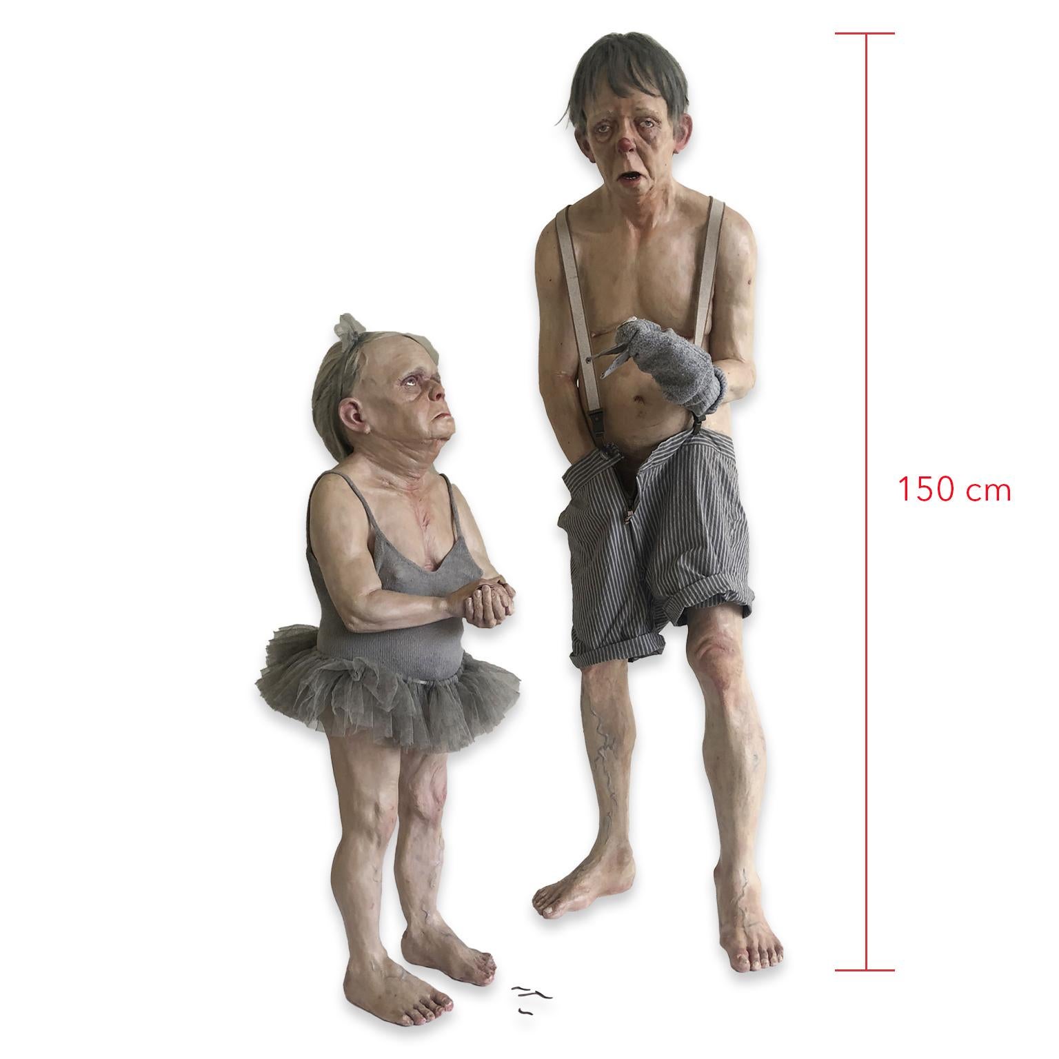 Figurative Contemporary Object - LONELY PUPPET SHOW - Sculpture by Miriam Meulepas