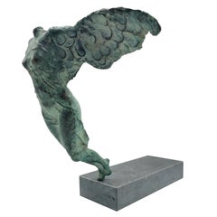 Nude Female Figurative Bronze Contemporary Sculpture: Di Salto Alla Vita 