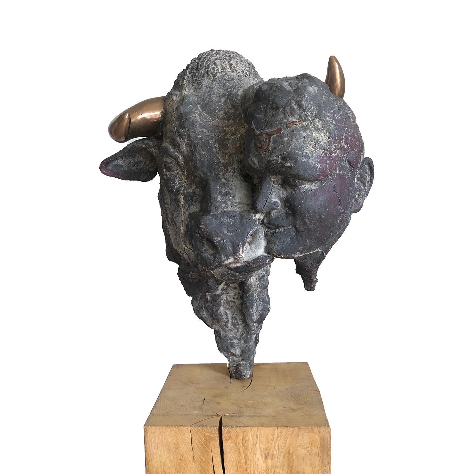 Godfried Dols Still-Life Sculpture - Figurative Bronze Contemporary Sculpture: Europa e il Toro