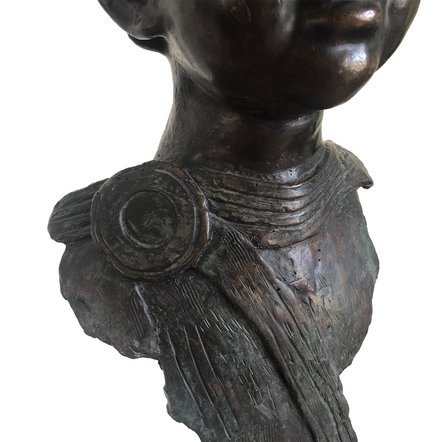 Figurative Bronze Contemporary Sculpture: IL Giovane Cesare  Godfried Dols

Dols was born in 1958. Godfried developed himself from his 18th until his 30th as an self-taught ceramist and potter. A period of twenty years followed, in which creating