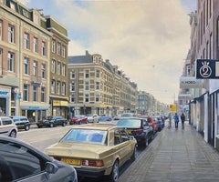 Contemporary Hyper Realist Cityscape: van Woustraat (Amsterdam)