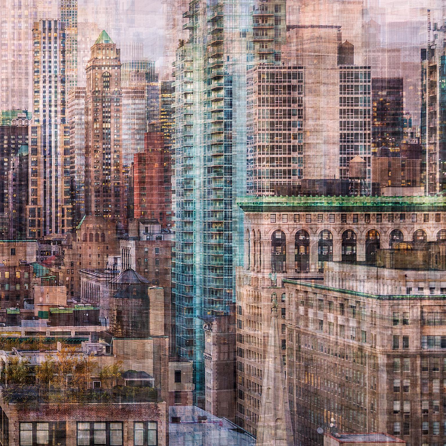 Contemporary Color Urban Photography : Colorful Midtown New York City - Gray Landscape Photograph by Jack Marijnissen