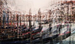 Contemporary Color Urban Photography : Gondolas in Venice