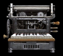 Contemporary Hyper Realist Oil Painting : Printing Press Piano