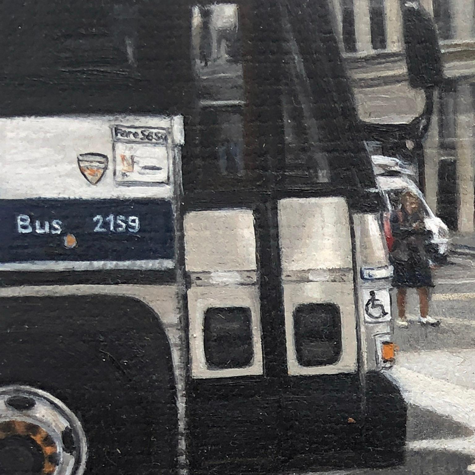 Contemporary Hyper Realist Oil Painting: Fox In The City - NYC For Sale 2