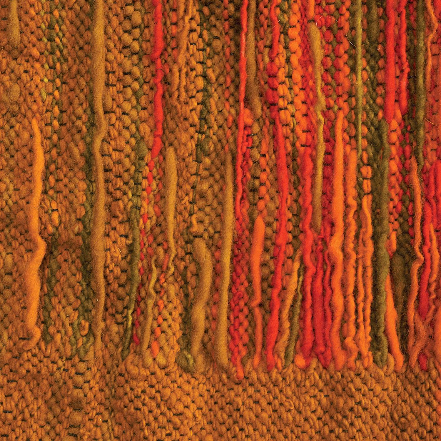 Refleksy (Reflejos), Tapiz de lana de mediados de siglo, Escultura mural textil abstracta - Art Abstracto de Jolanta Banaszkiewicz