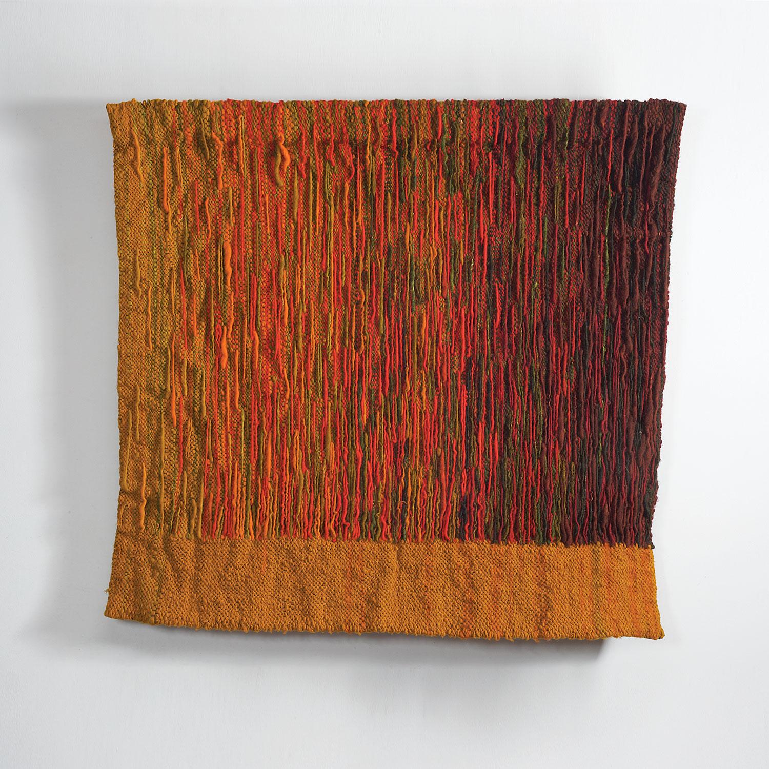 Refleksy (Reflexes), Mid-Century Wool Tapestry, Abstract Textile Wall Sculpture