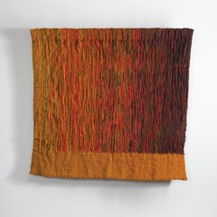 Refleksy (Reflejos), Tapiz de lana de mediados de siglo, Escultura mural textil abstracta