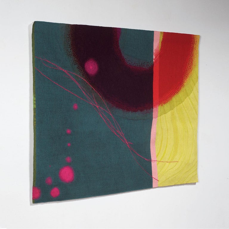 Drift, Jo Barker, Contemporary Abstract Tapestry, Colorful Textile For Sale 1