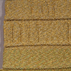 Risa de Oro, Escultura/Embordado Textil Abstracto Tejido Metálico Postmoderno