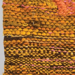 Sandstorm, Post-Modern Abstract Landscape Woven Tapestry, Textile Sculpture