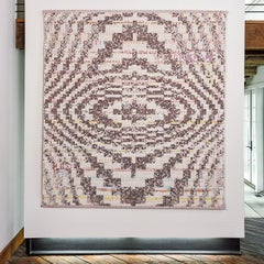 State of Mind, Contemporary Woven Tapestry, Geometric Abstract Textile Sculpture