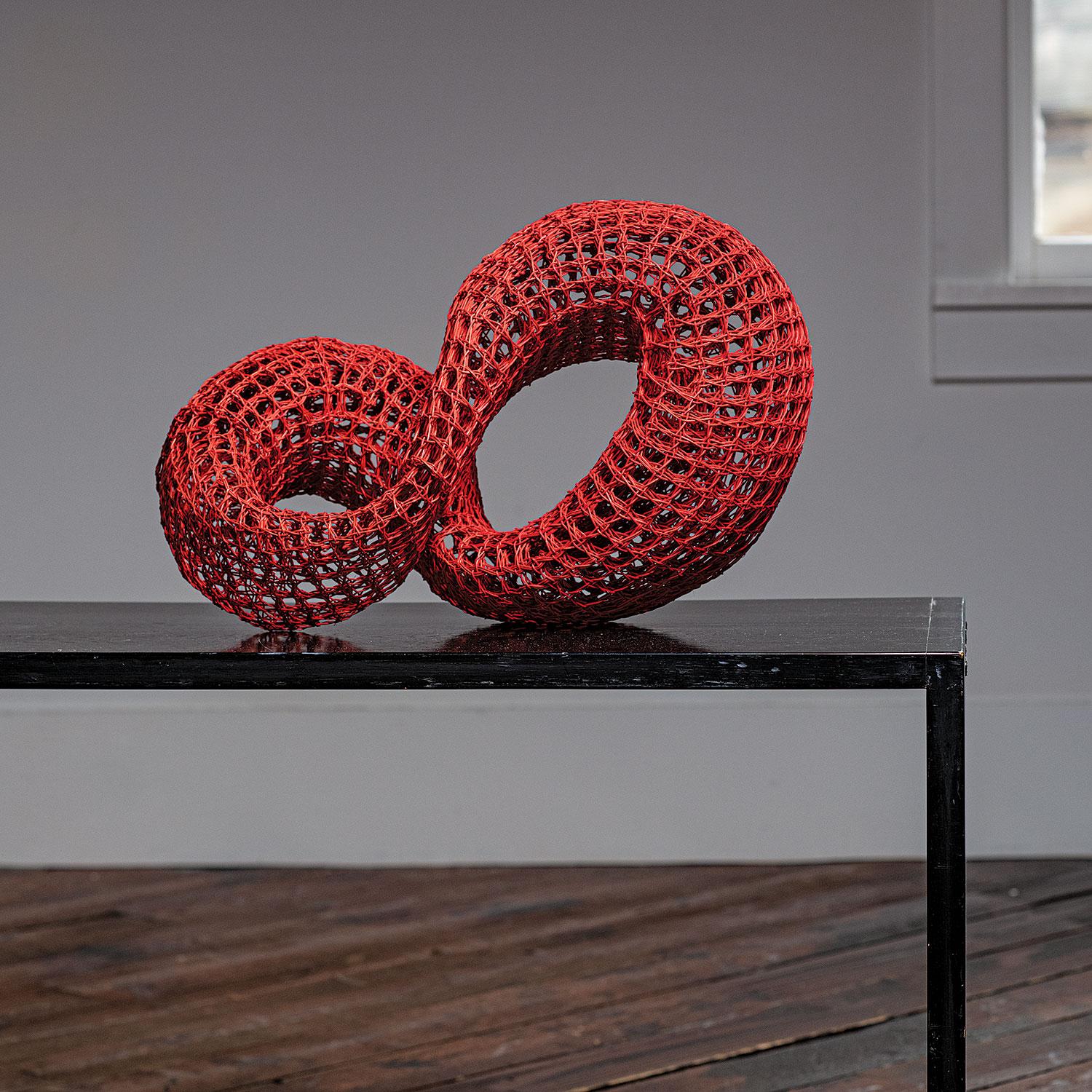 Touching Distance, Rachel Max, Woven Cane Abstract Sculpture 1