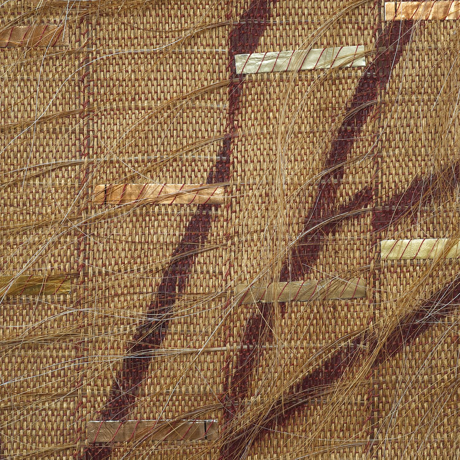 Paesaggio trasformato, arazzo astratto contemporaneo, scultura tessile da parete - Mixed Media Art Astratto di Adela Akers