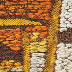 Margaret VIII, tapisserie tissée abstraite du milieu du siècle dernier, sculpture murale en textile