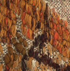 Stony Signs, Mid-Century Modern Abstract Woven Tapestry, Textile Wall Sculpture