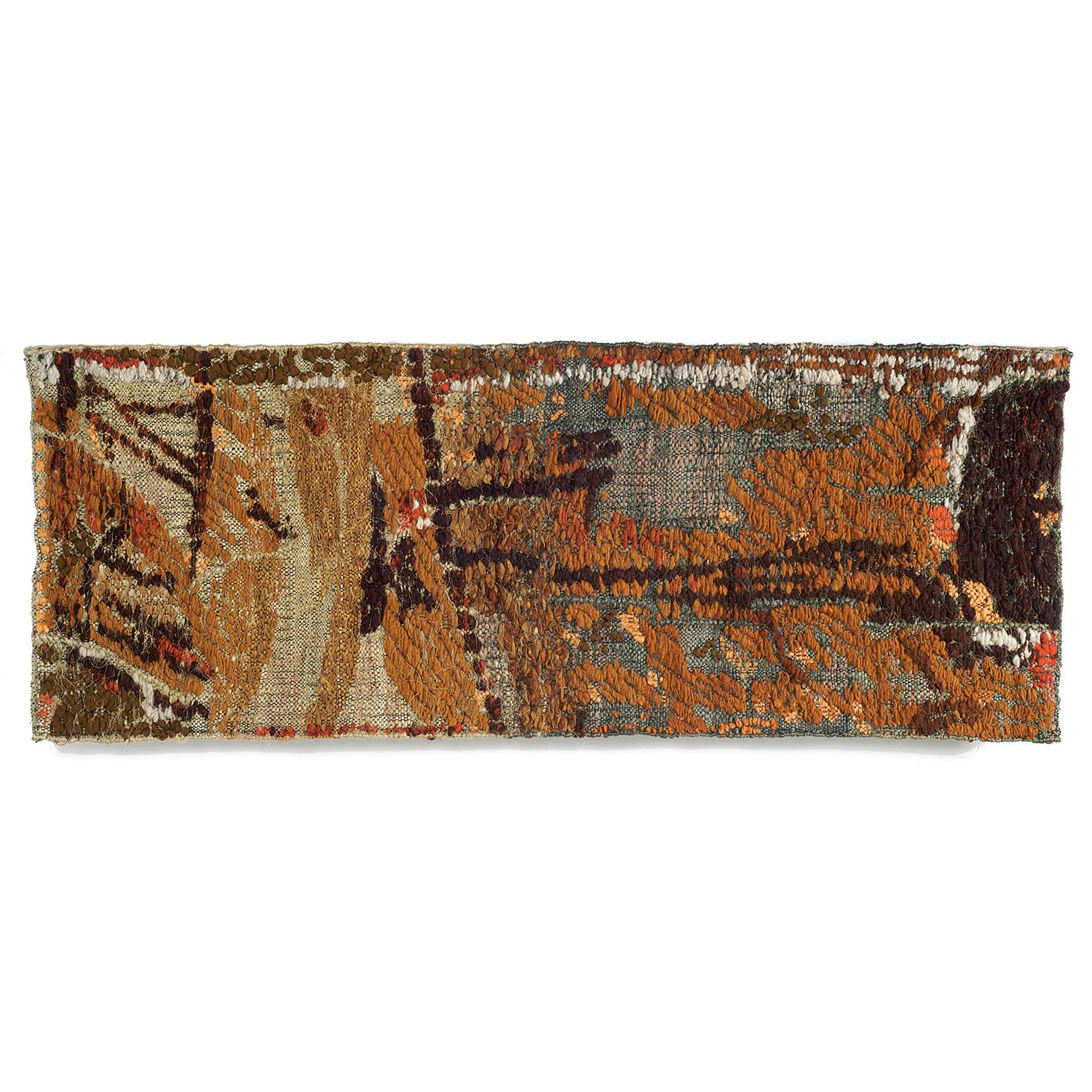 Jolanta Owidzka Abstract Sculpture - Stony Signs, Mid-Century Modern Abstract Woven Tapestry, Textile Wall Sculpture