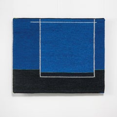 Thin Green Horizon, Contemporary Geometric Tapestry by Gudrun Pagter
