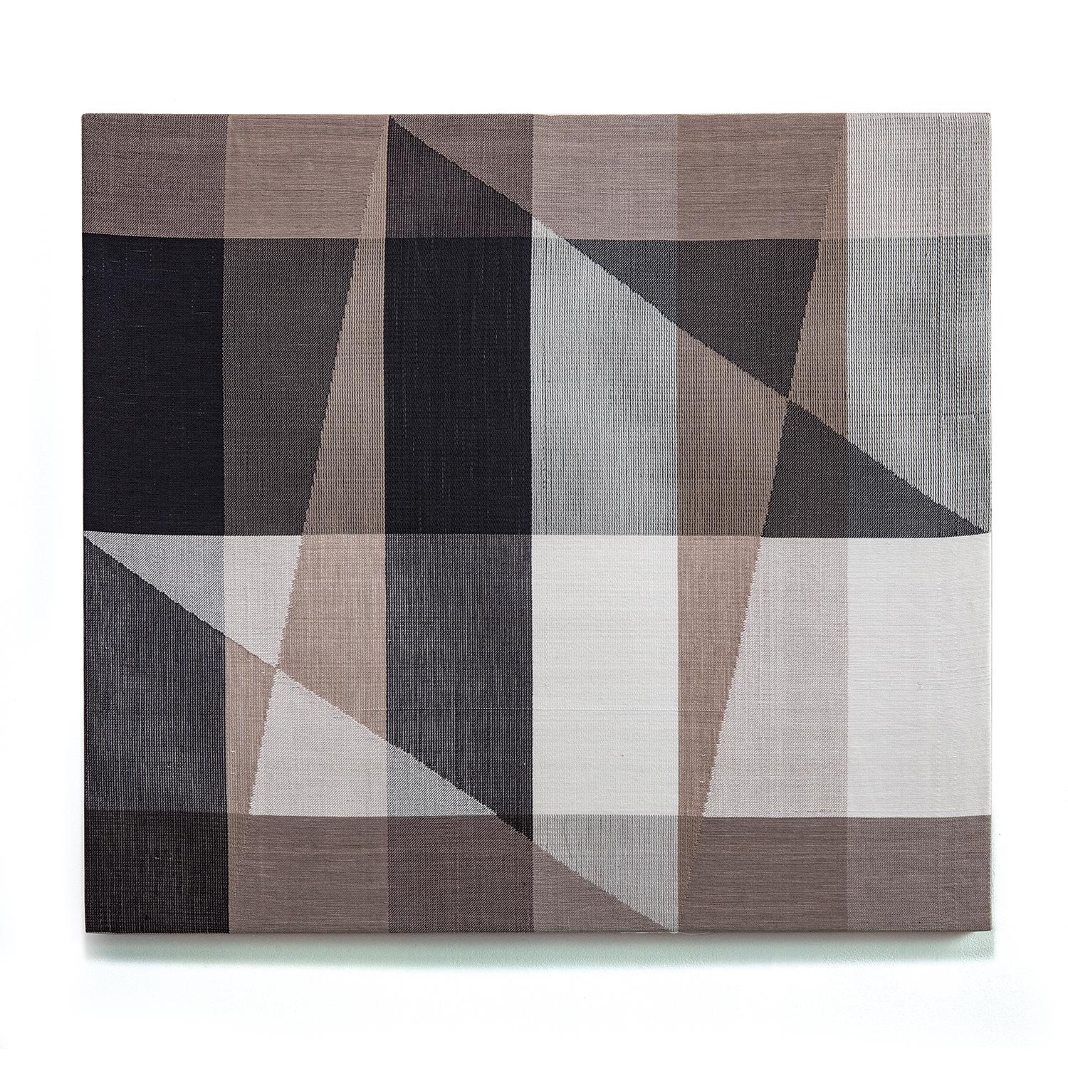 Ethel Stein Abstract Sculpture - Cityscape III, Contemporary Abstract Geometric Textile Wall Tapestry