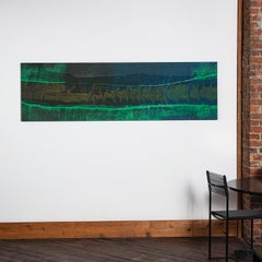 River Bay Leaf, peinture de paysage abstrait