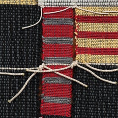 "Jaiselmer", Contemporary abstract woven tapestry, geometric textile sculpture