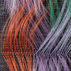 "Vibrant Conversation", Contemporary Abstract Textile Wall Sculpture