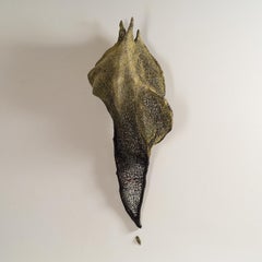 "Chrysalis", Contemporary mixed media textile wall sculpture