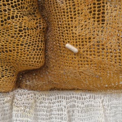 "Sweet Dreams" contemporary mixed media textile wall sculpture