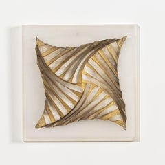 "Folded Form I" Abstract-Geometric Contemporary Korean Wall Sculpture