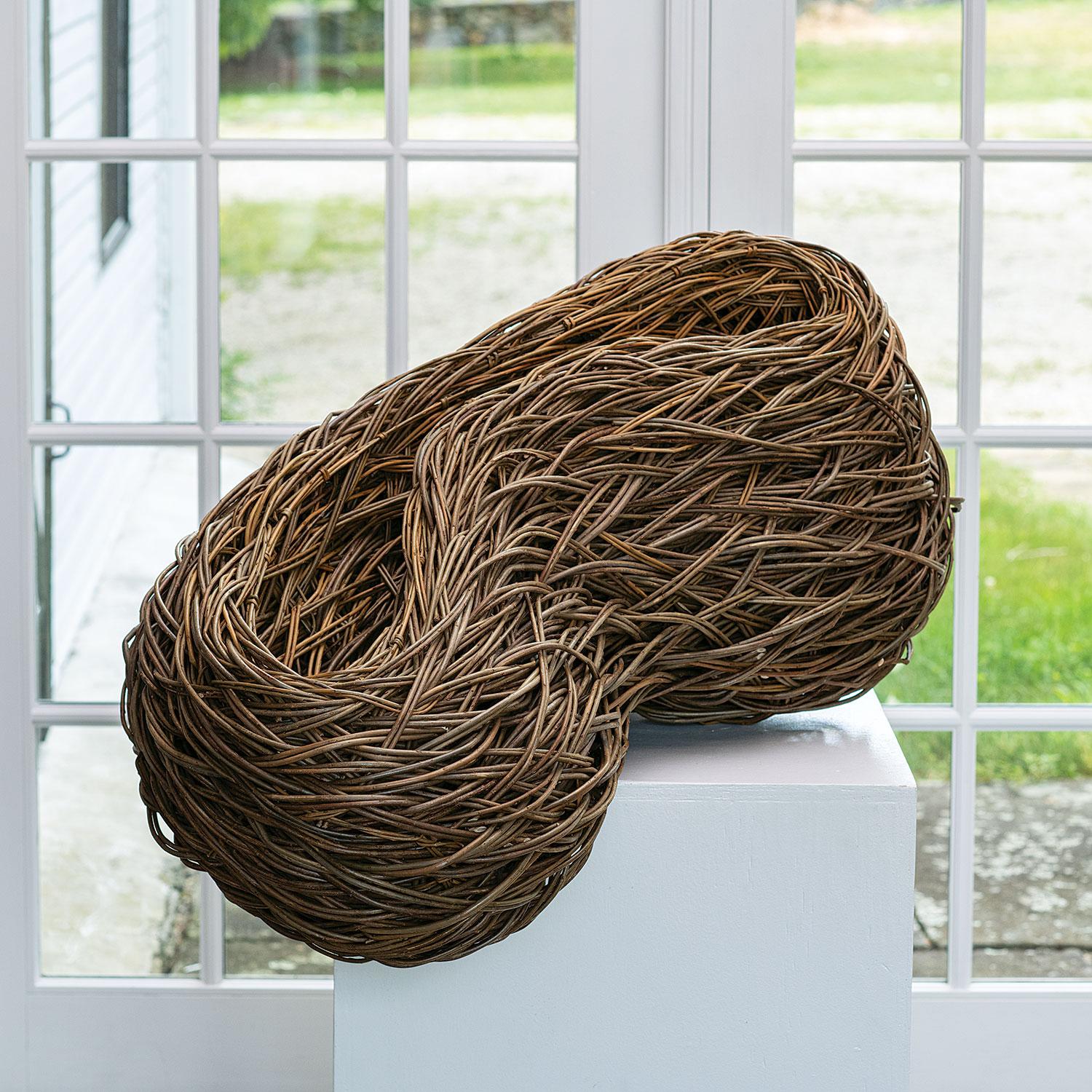 "Poise" Laura Ellen Bacon, Woven Willow Abstract Basket
