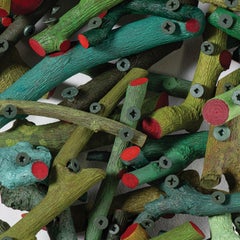 "Deviation (OY)" Gyöngy Laky, Contemporary Mixed Media Textual Sculpture