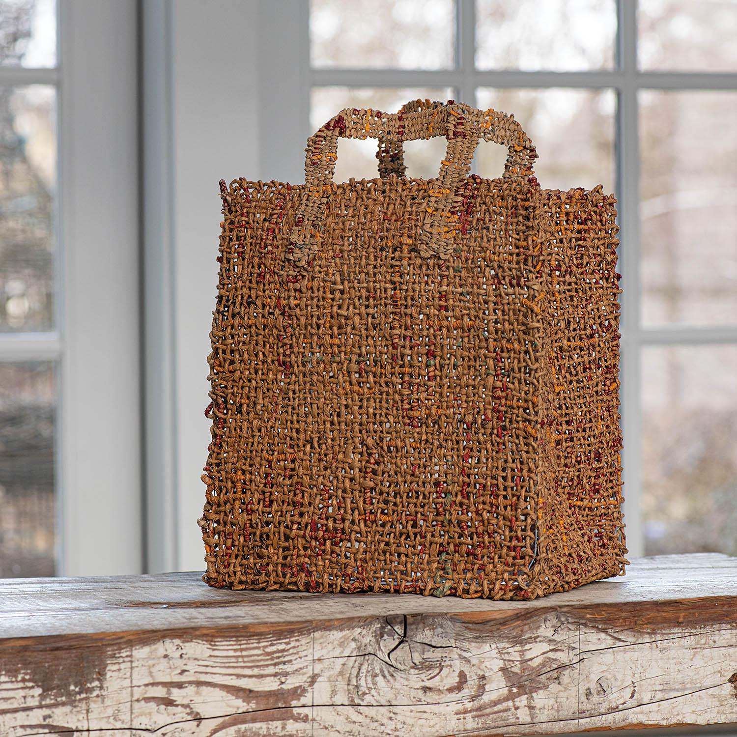 "Shop" James Bassler, Contemporary Woven Shopping Bag Sculpture