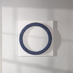 "Small Stone" Keiji Nio, Contemporary Braided Textile Wall Sculpture
