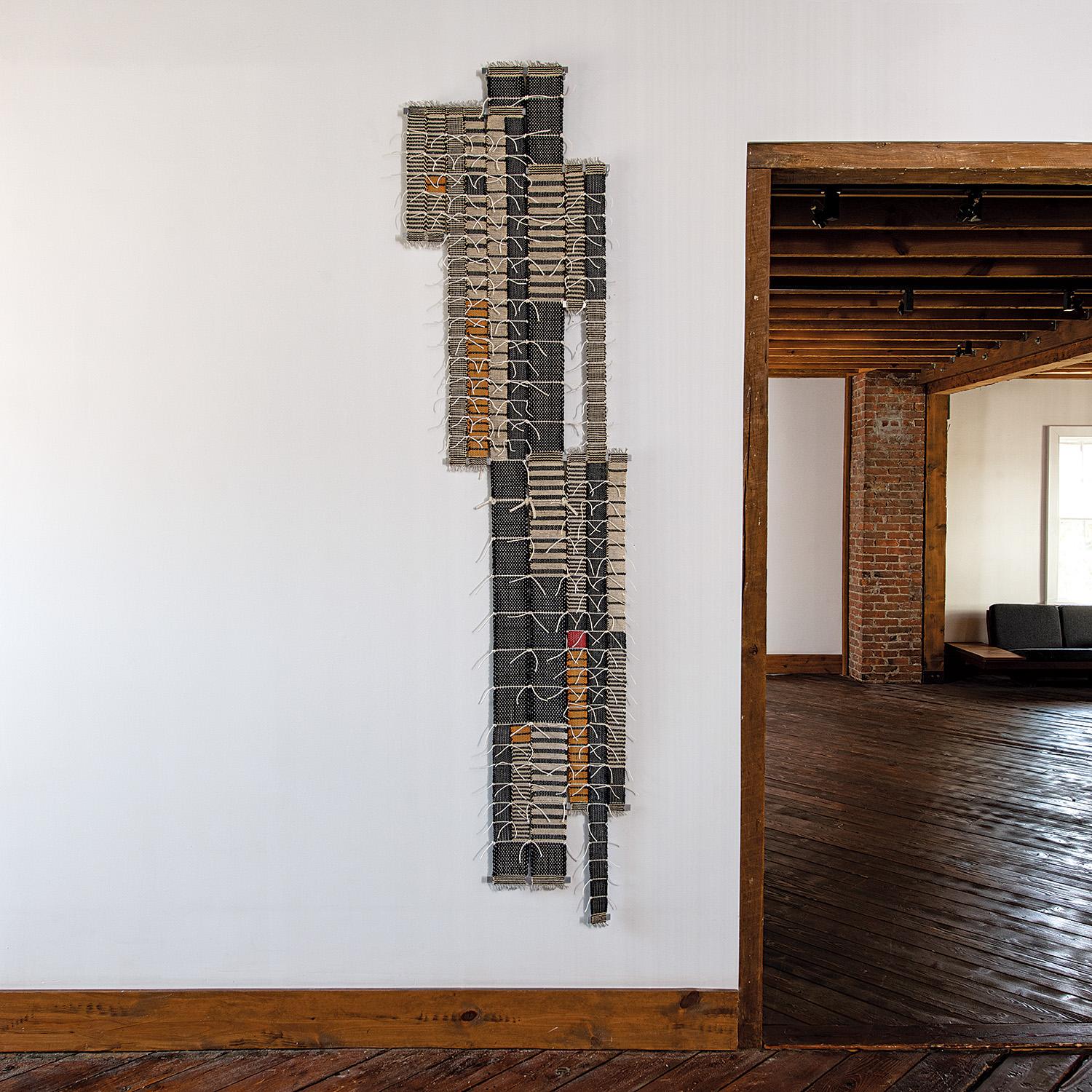 Record, Blair Tate, Geometric woven textile wall sculpture