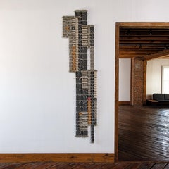 Record Record, Blair Tate, Geometrische Wandskulptur aus gewebtem Textil