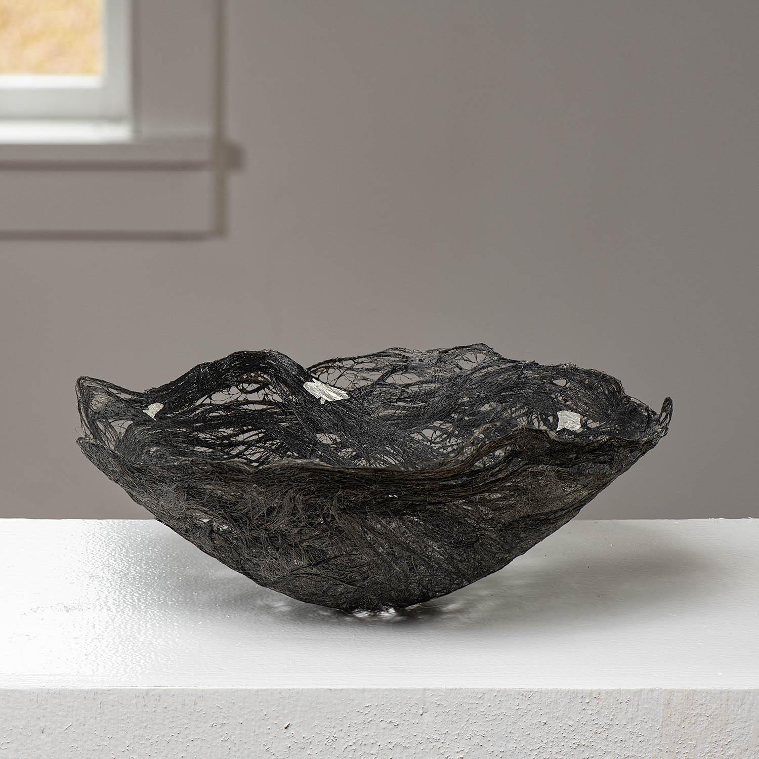 Silver Metallic, Contemporary Textile Sculpture/Vessel by Kay Sekimachi 1