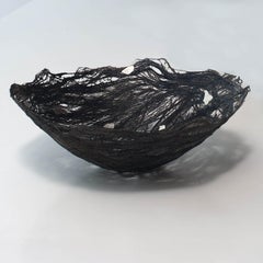 Silver Metallic, Contemporary Textile Sculpture/Vessel by Kay Sekimachi