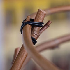 Ribbed Structure, Abstract Vessel Sculpture by Gyöngy Laky