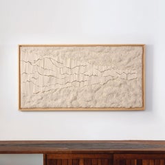 Ondes von Simone Pheulpin, zeitgenössische Textil-Wandskulptur