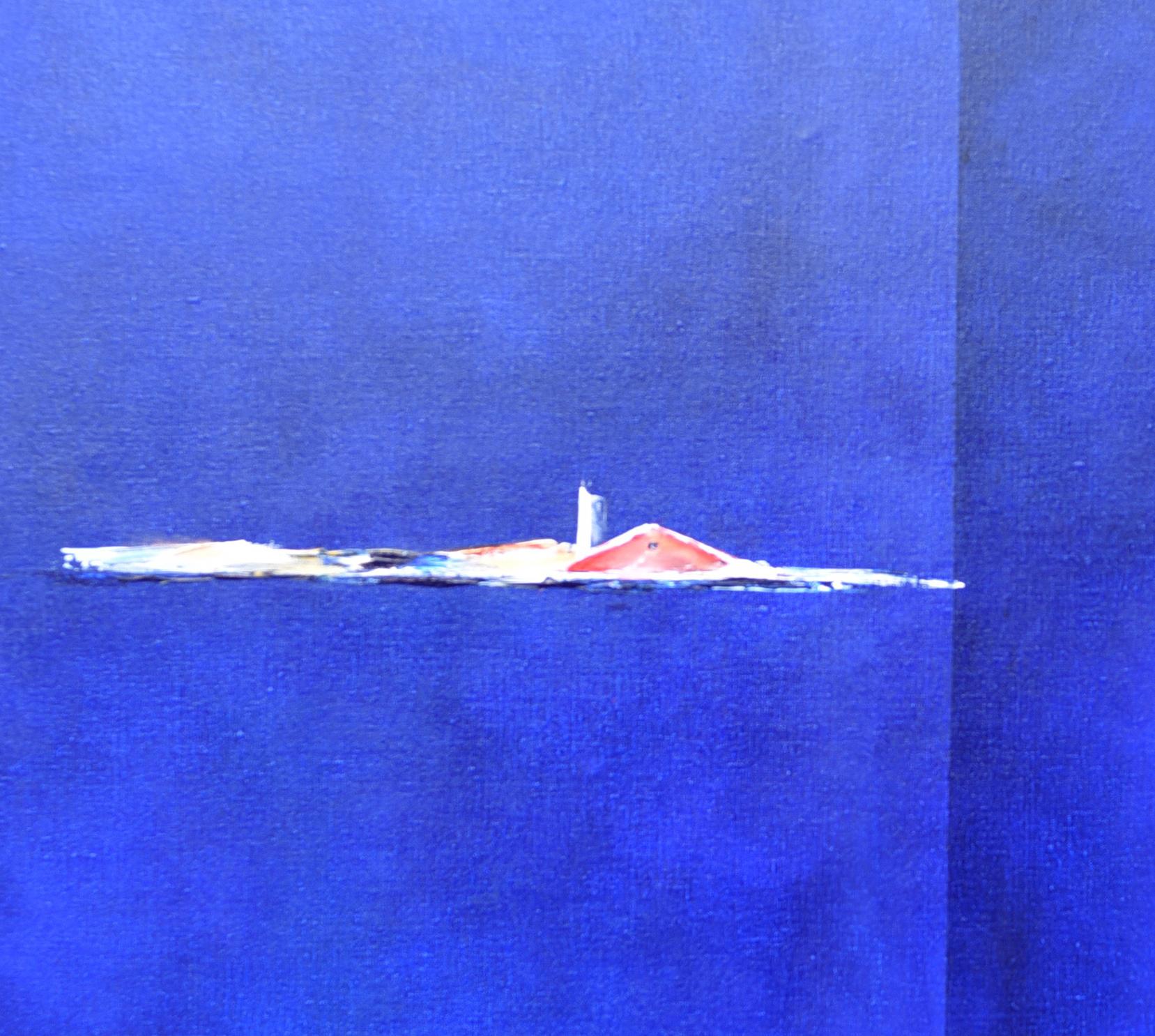 Dutch Landscape Blue  - Painting by Paula Evers