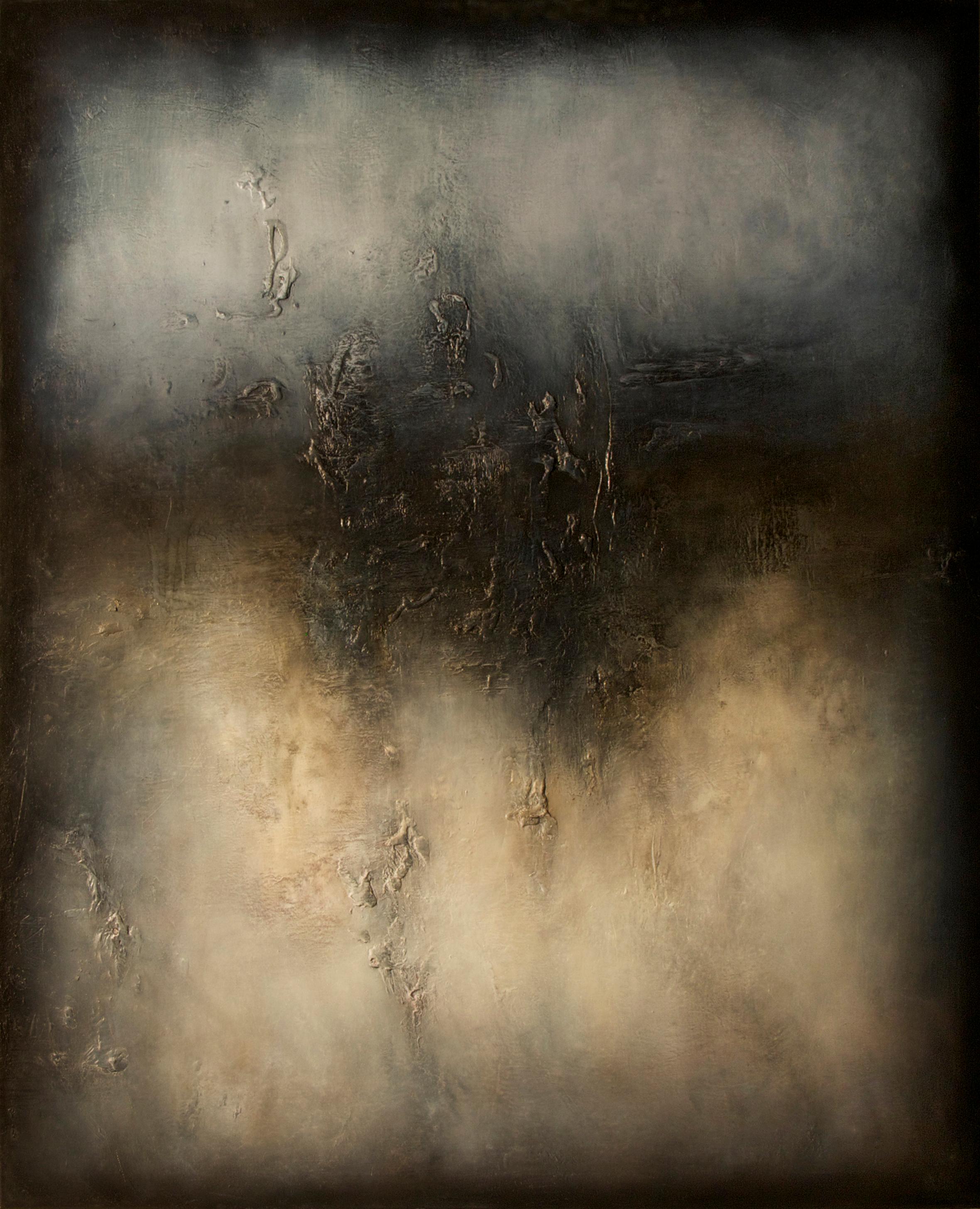 Alexandre Valette Interior Painting - Nocturne, Contemporary Abstract Oil Painting