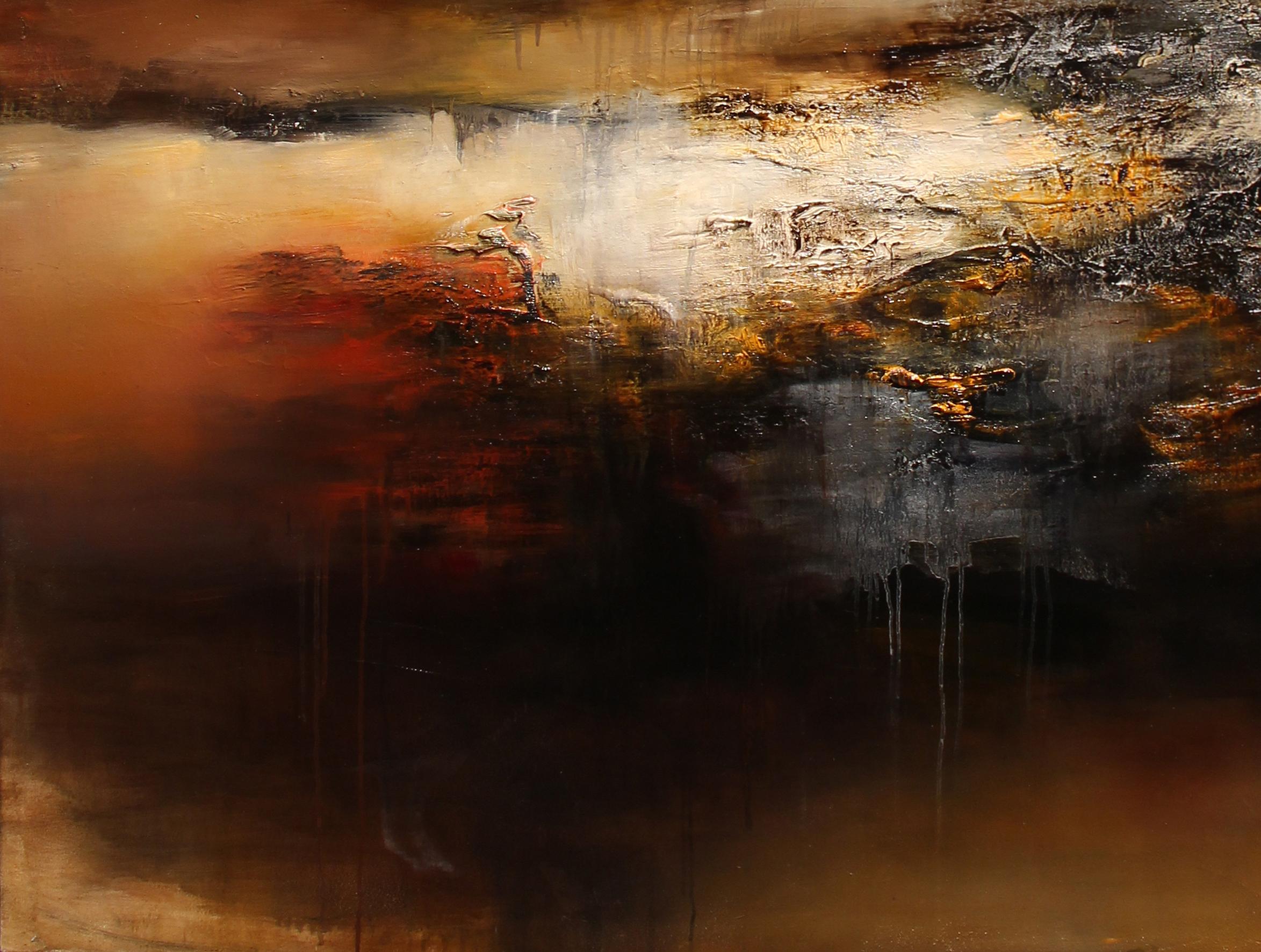 Grand Contraste Horizontal, Contemporary Abstract Oil Painting 1