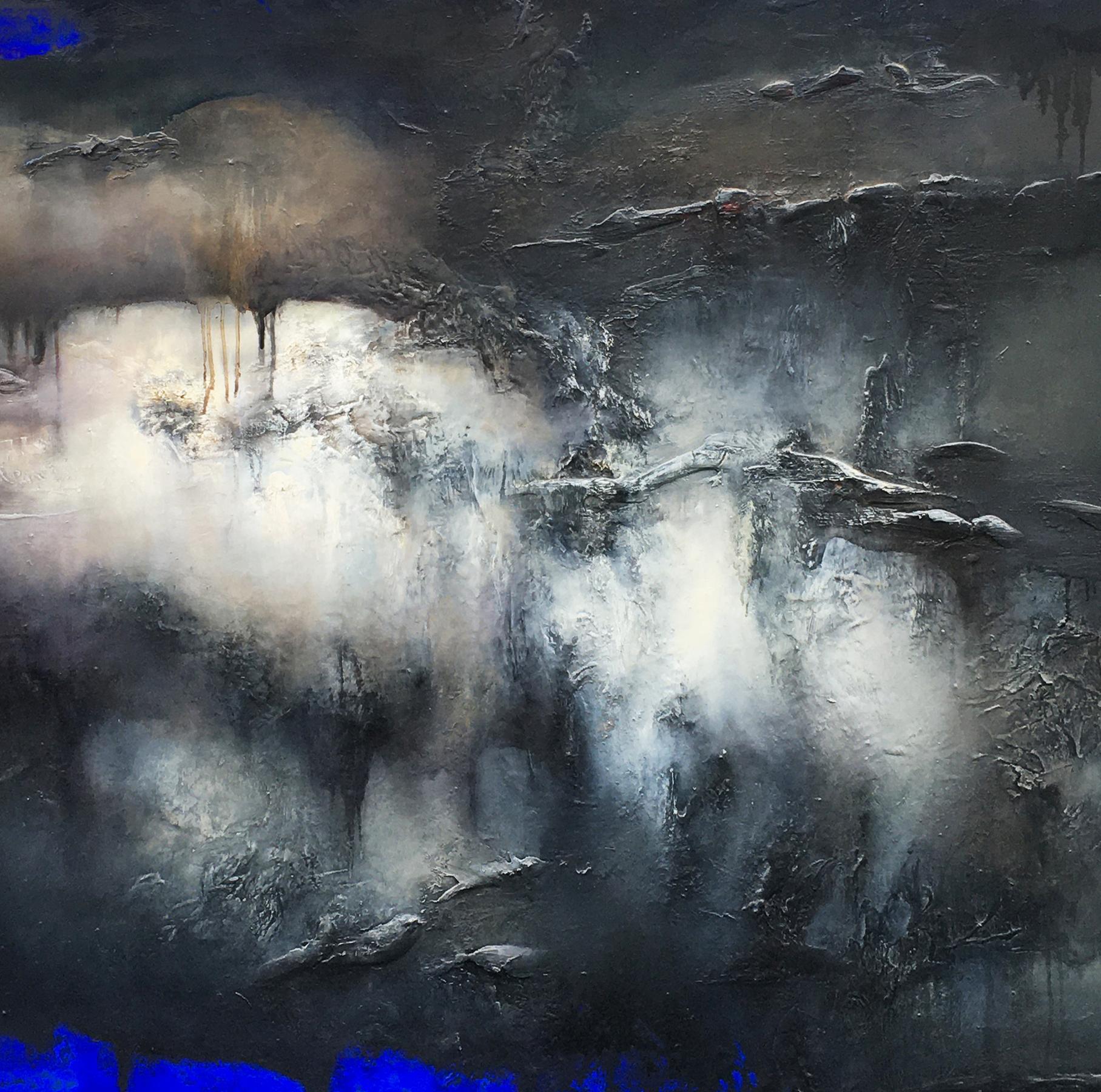 Nocturne Outremer, Contemporary Abstract Oil Painting For Sale 3