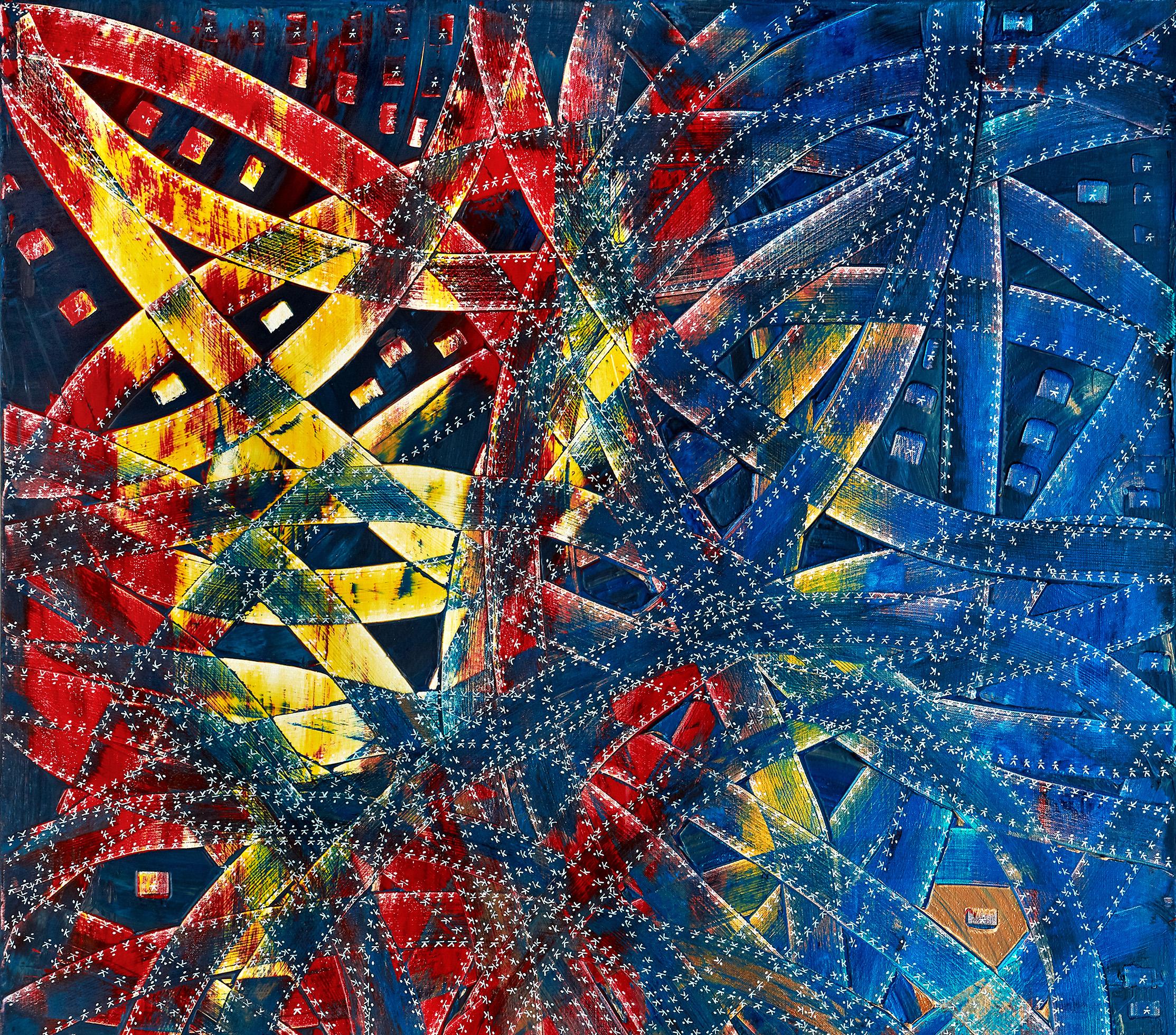 Pénix - Contemporain Painting par Natalie Vassil