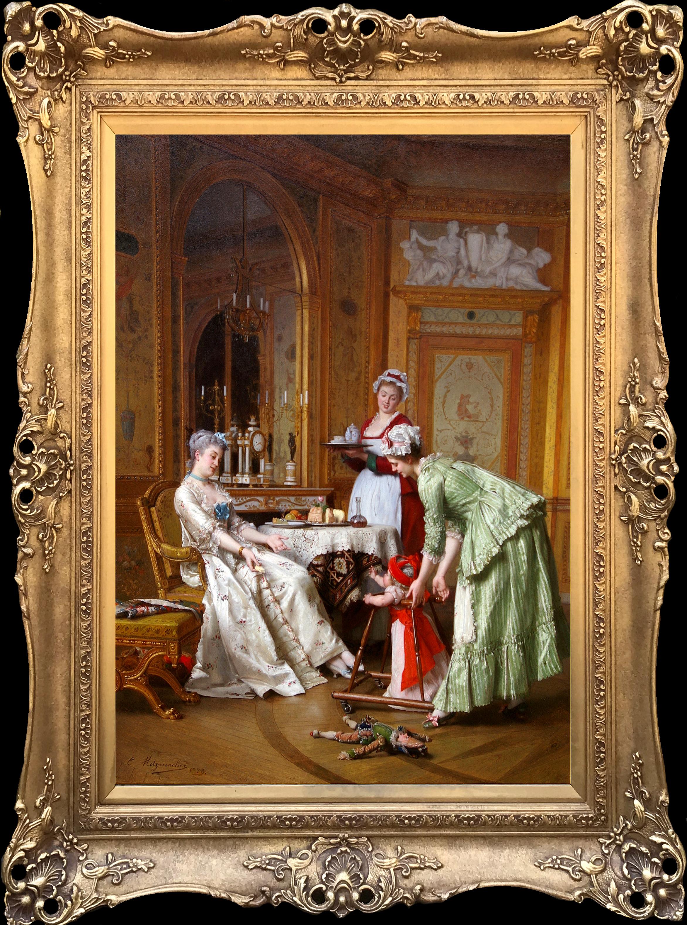 Emille Pierre Metzmacher Interior Painting - Her First Steps