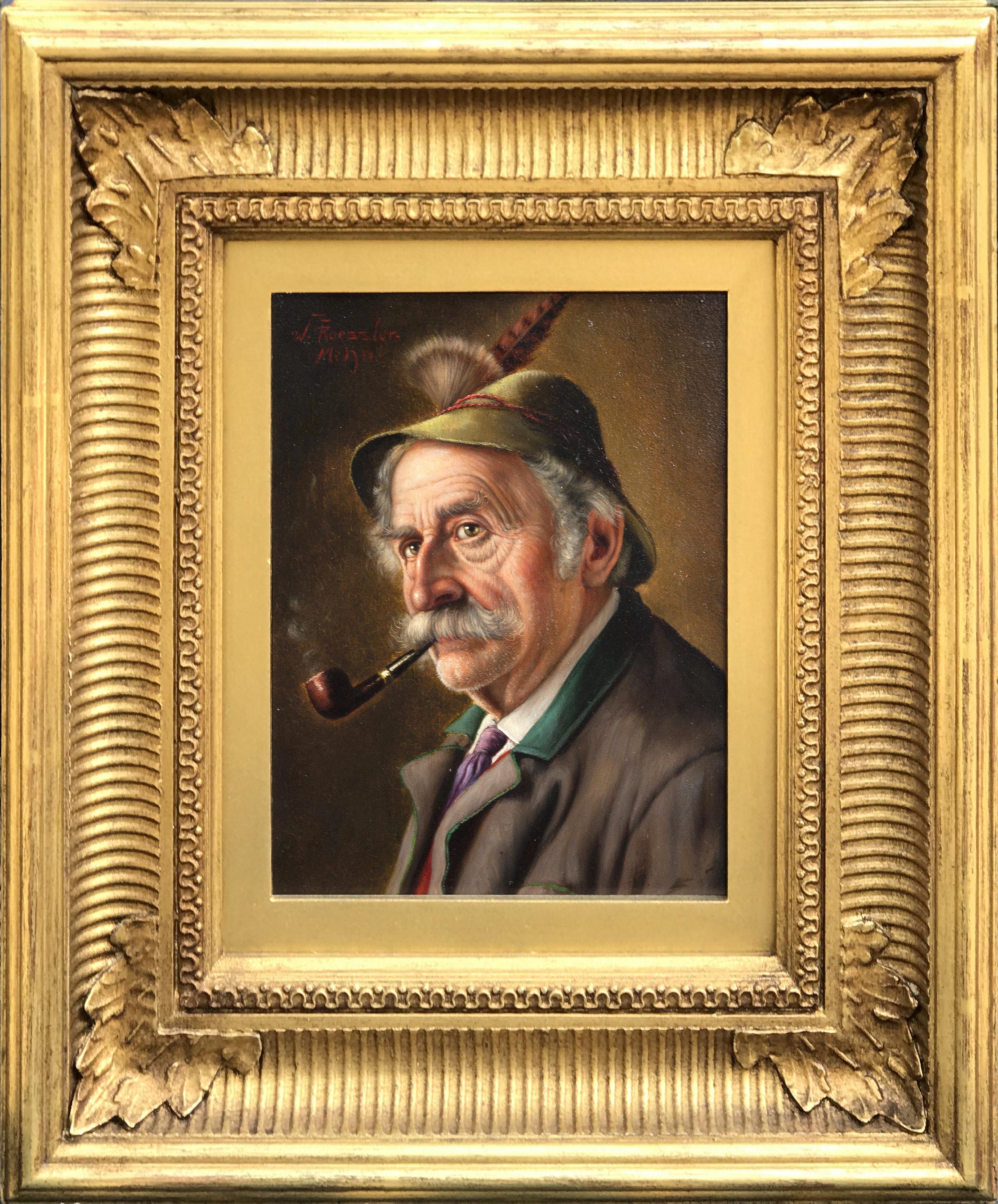 Walter R Roessler Portrait Painting - A Gentleman of Distinction